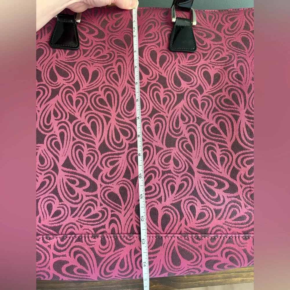 Diane Von Furstenberg Elegant Pink Heart Pattern Tote Bag or Computer Bag